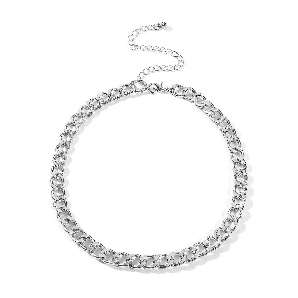 

1pc Chain Necklace, Silver
