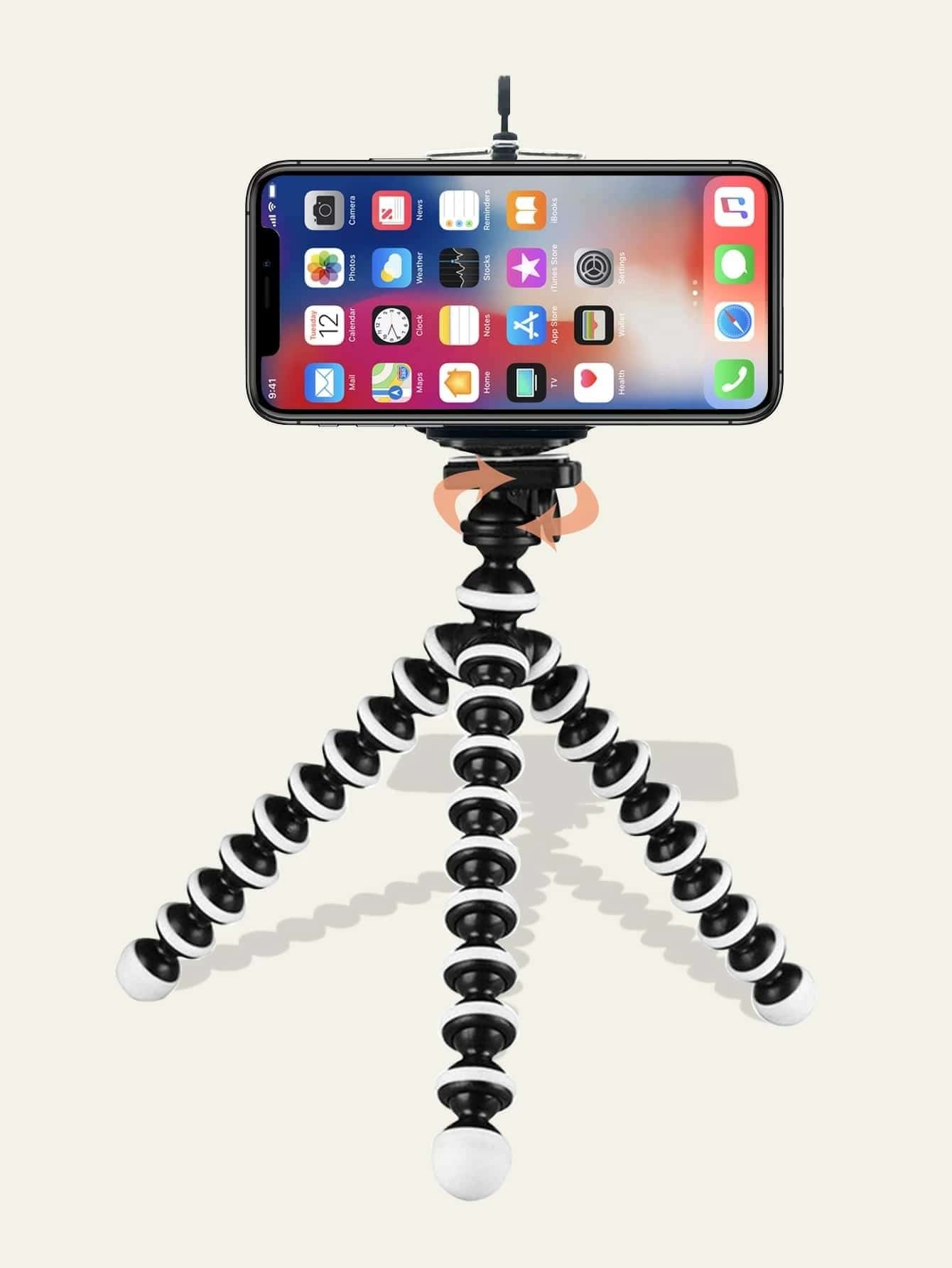 Soporte giratorio para trípode de teléfono - Negro - Ver 1