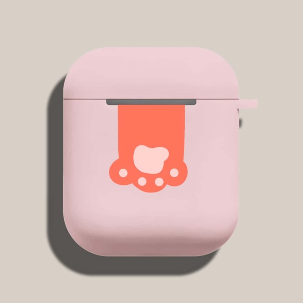 

Cat Claw Print Case For Airpods, Pink