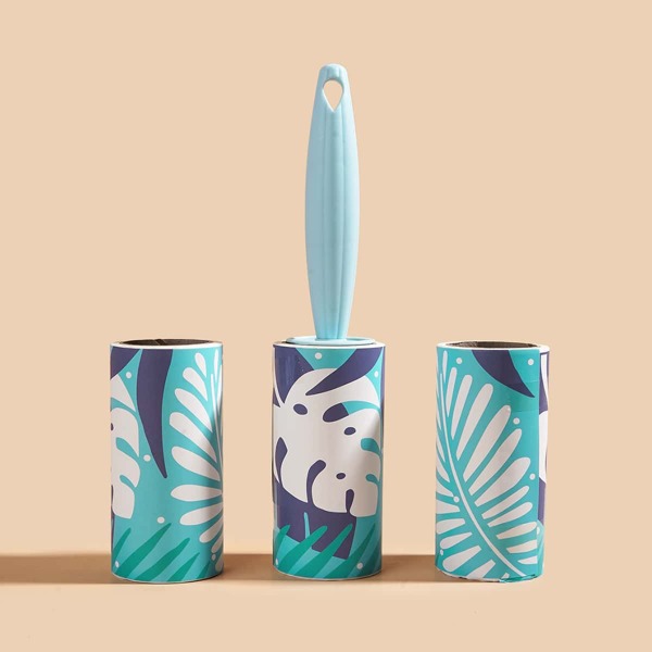 

1pc Pet Hair Remover Brush & 2pcs Replacement Core, Multicolor