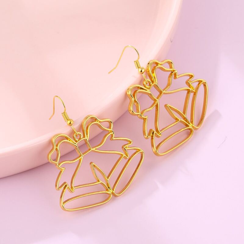 

Bell Drop Earrings, Gold