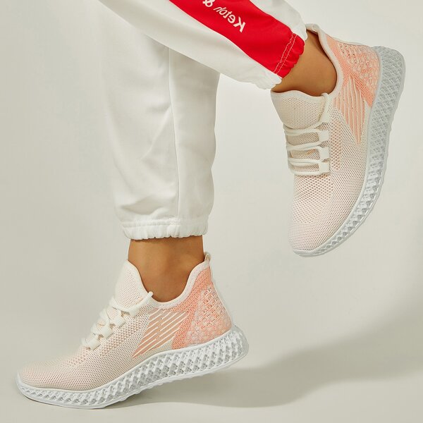 

Minimalist Lace Up Front Running Shoes, Pink