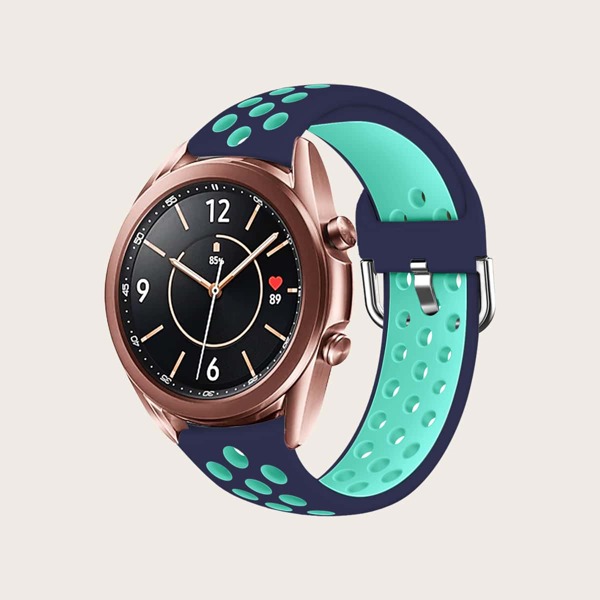 

Color Block Watchband For Samsung Galaxy Active, Navy blue