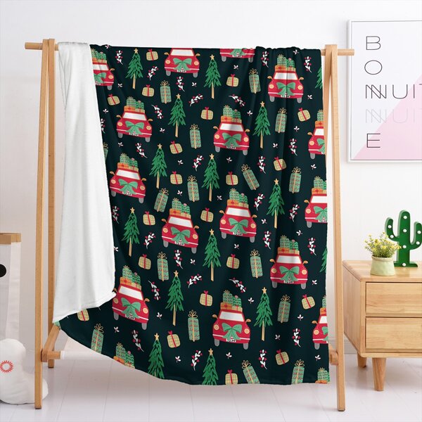 

Christmas Print Throw, Multicolor