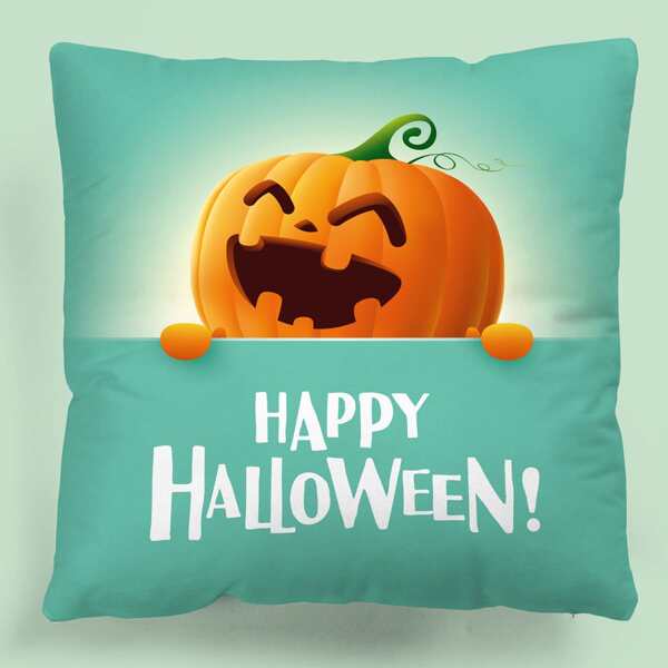 

Halloween Pumpkin Kids Cushion Cover Without Filler, Multicolor