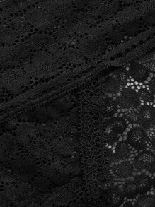 LUVLETTE Lingerie ELEGANT LACE Bikini Panty - Black - View 2