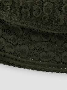 LUVLETTE Sujetador de encaje para lencería y ropa de descanso - Verde Oliva - Ver 11