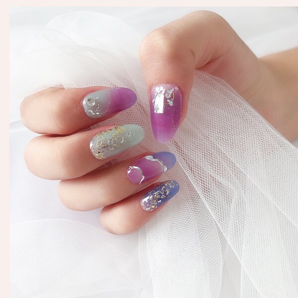 

1sheet Ombre Nail Art Sticker, Blue