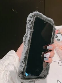 Fuzzy Rabbit Phone Case - Grey - View 3