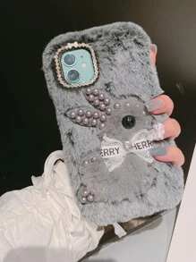 Fuzzy Rabbit Phone Case - Grey - View 4
