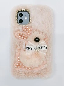 Fuzzy Rabbit Phone Case - Pink - View 2