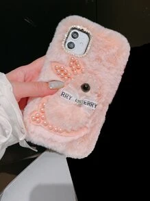 Fuzzy Rabbit Phone Case - Pink - View 4