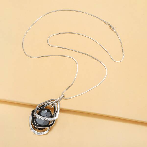 

Gemstone Charm Necklace, Silver