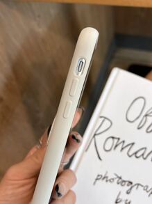 素色手機殼帶圓環支架 - 米色 - 查看 3