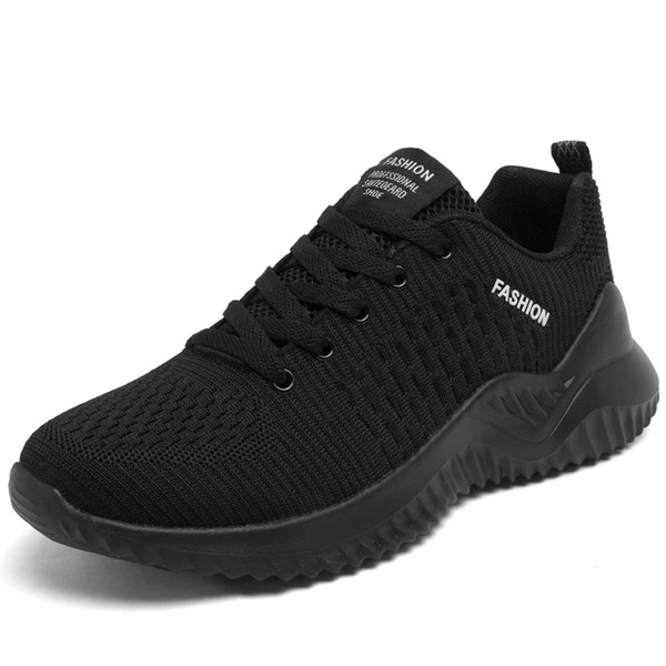 

Men Letter Graphic Lace Up Front Sports Shoes, Black