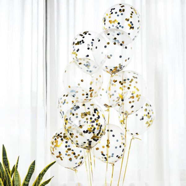 

10pcs Confetti Balloon Set, Multicolor