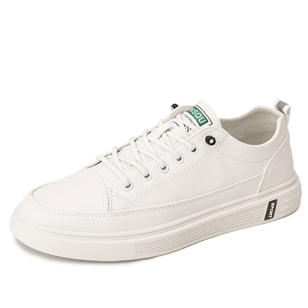 

Men Letter Graphic Lace Up Front Skate Shoes, Beige