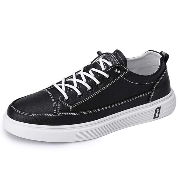 

Men Lace Up Front Skate Shoes, Black