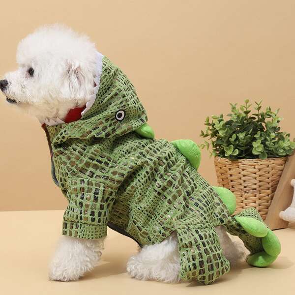 

1pc Cartoon Dinosaur Pet Costume, Multicolor