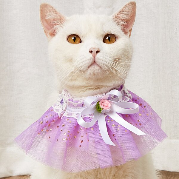 

Decor & Lace Decor Pet Bandana, Purple
