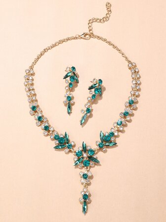 3入組水鑽首飾套裝