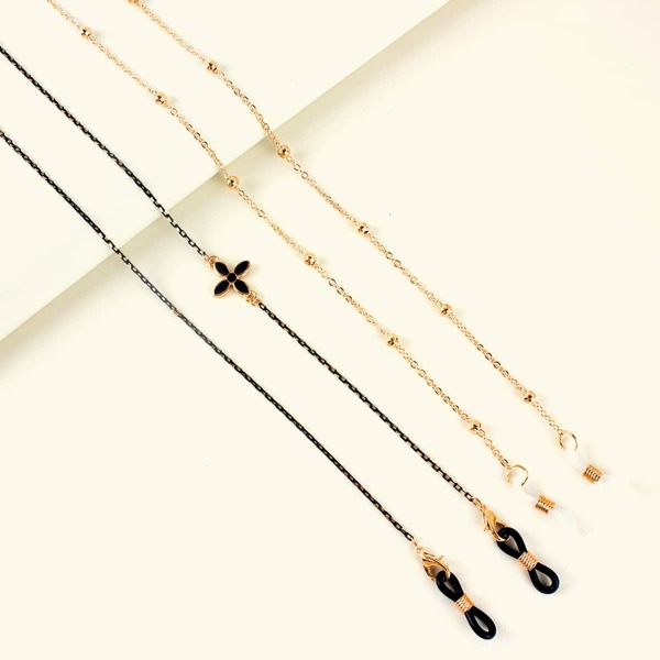 

2pcs Toddler Girls Metal Glasses Chain, Multicolor