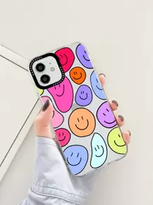 Colorful Smiling Face Protective Phone Case Compatible With iPhone 15 & Multicolored Phone Case Compatible With iPhone 11 - Multicolor - View 1
