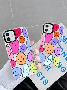 Colorful Smiling Face Protective Phone Case Compatible With iPhone 15 & Multicolored Phone Case Compatible With iPhone 11 - Multicolor - View 2