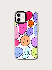 Colorful Smiling Face Protective Phone Case Compatible With iPhone 15 & Multicolored Phone Case Compatible With iPhone 11 - Multicolor - View 3