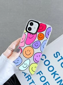 Colorful Smiling Face Protective Phone Case Compatible With iPhone 15 & Multicolored Phone Case Compatible With iPhone 11 - Multicolor - View 6