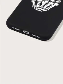 Skull Hands Phone Case - Black - View 3