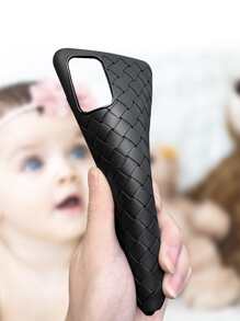 Solid Weave Design Phone Case - Black - View 2