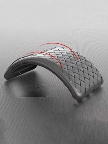 Solid Weave Design Phone Case - Black - View 3