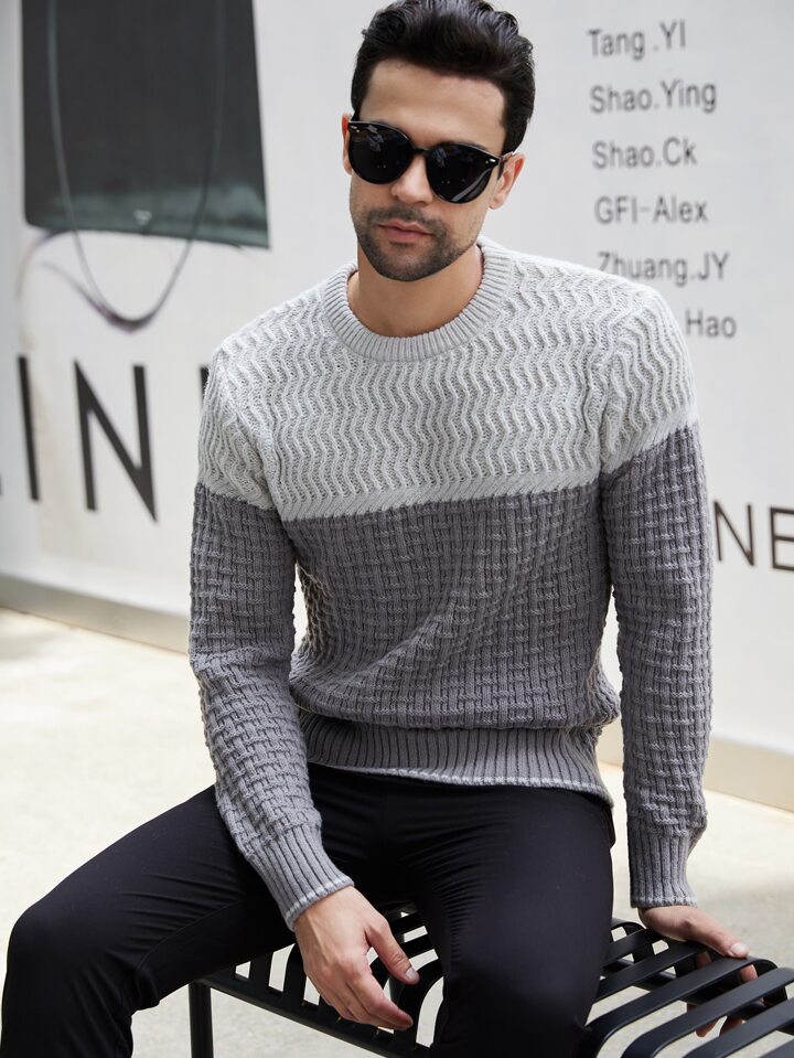 Men Colorblock Sweater | SHEIN
