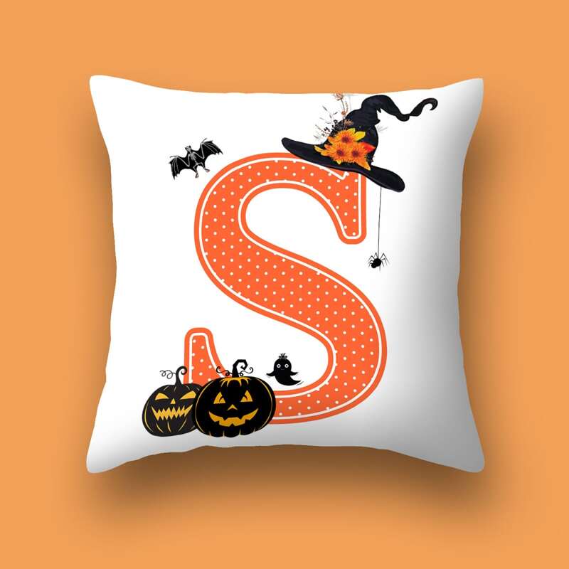 

Halloween Print Cushion Cover Without Filler, Multicolor
