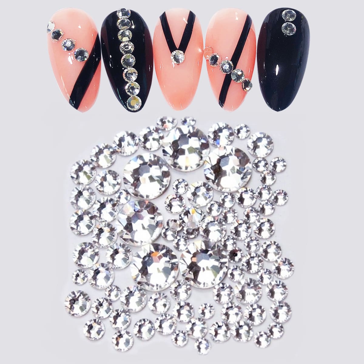 

2boxes Rhinestone Nail Art Decoration, White