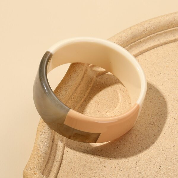 

Colorblock Resin Bangle, Multicolor