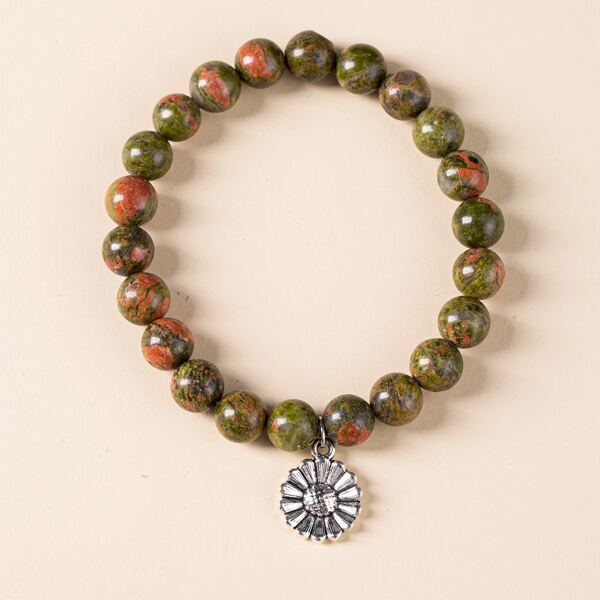 

1pc Beaded Bracelet, Multicolor