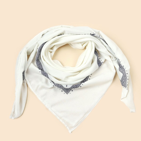 

Geometric Pattern Bandana, White