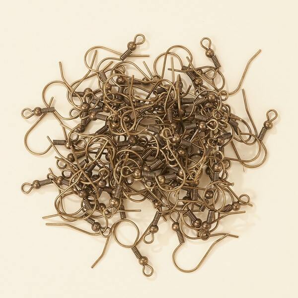 

100pcs Simple Earring Accessory, Bronze