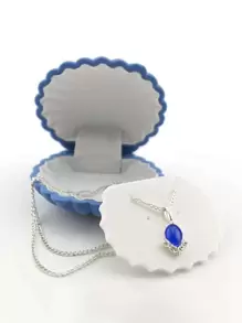 植绒贝壳珠宝盒，韩式独特耳环架，耳环盒，珠宝收纳盒，小饰品盒 - 彩色 - 查看 6