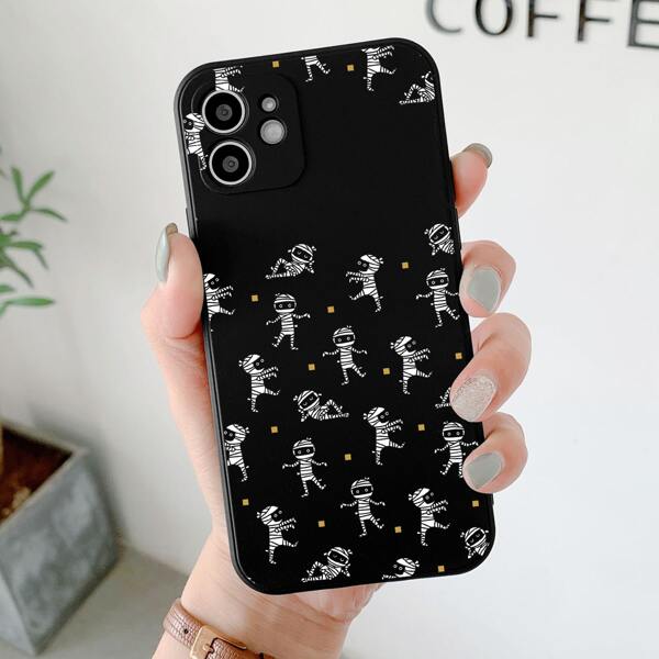 

Zombie Pattern Phone Case, Black and white