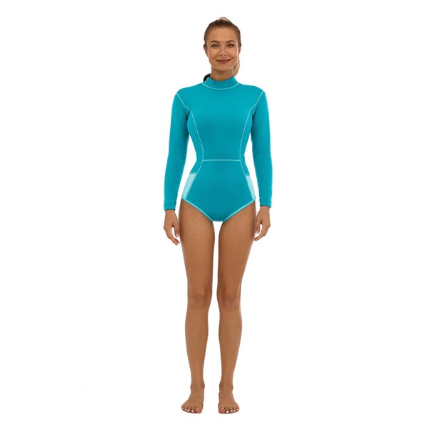 

High Neck One Piece Swimsuit, Green