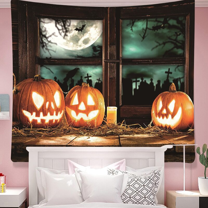 

Halloween Pumpkin Tapestry, Multicolor