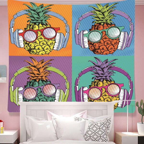 

Pineapple Print Tapestry, Multicolor