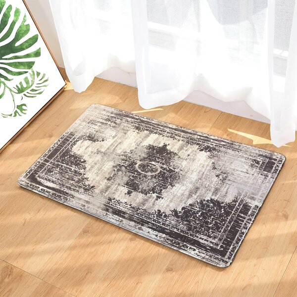 

Graphic Print Floor Mat, Dark grey