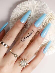 100 uñas postizas lisas - Azul - Ver 3