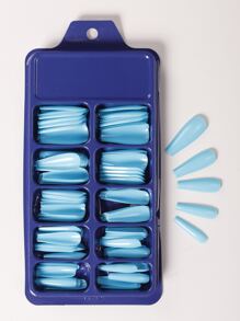 100 uñas postizas lisas - Azul - Ver 5