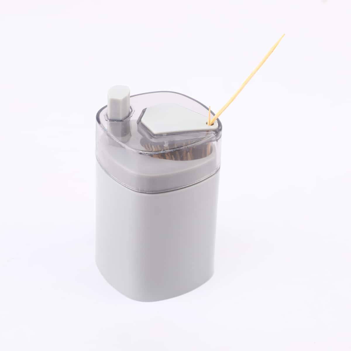 

1pc Press Type Toothpick Holder, Grey