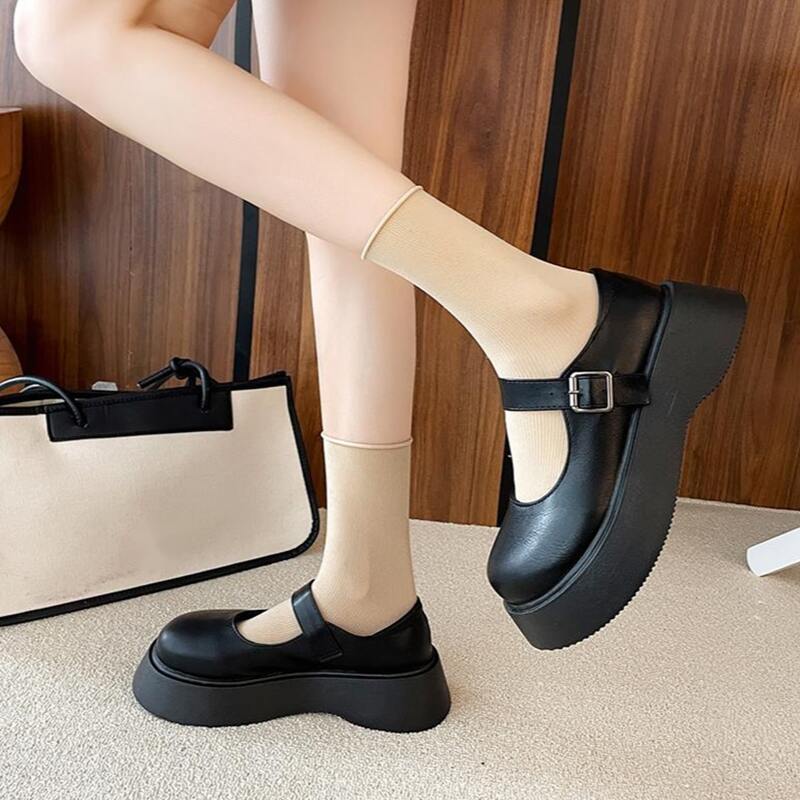

Minimalist Platform Mary Janes, Black